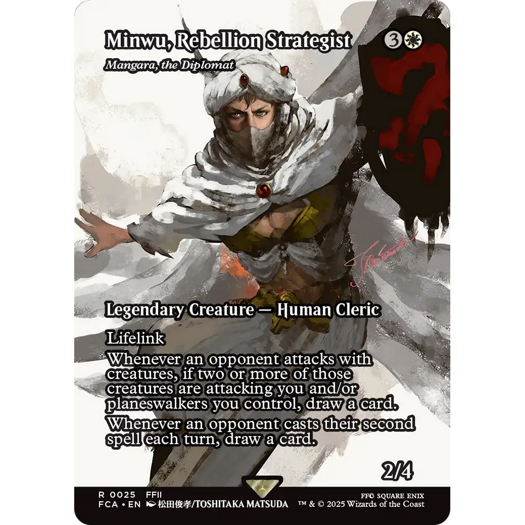 Minwu, Rebellion Strategist - Mangara, the Diplomat (Showcase) (FCA-025) - FINAL FANTASY: Through the Ages / Minwu, Rebellion Strategist (Borderless)
