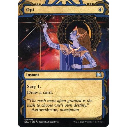 Opt (Foil Etched) (STA-019) - Strixhaven Mystical Archive (Borderless) Foil