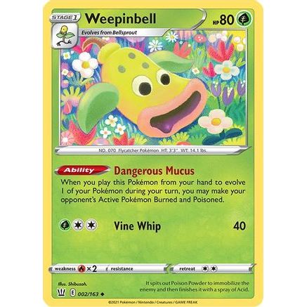Weepinbell 2/163 - SWSH05 Battle Styles Reverse Holofoil