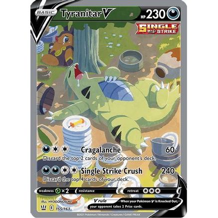 Tyranitar V (Alternate Full Art) 155/163 - SWSH05 Battle Styles Holofoil