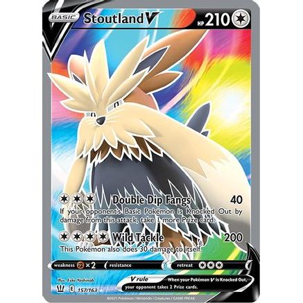 Stoutland V (Full Art) 157/163 - SWSH05 Battle Styles Holofoil