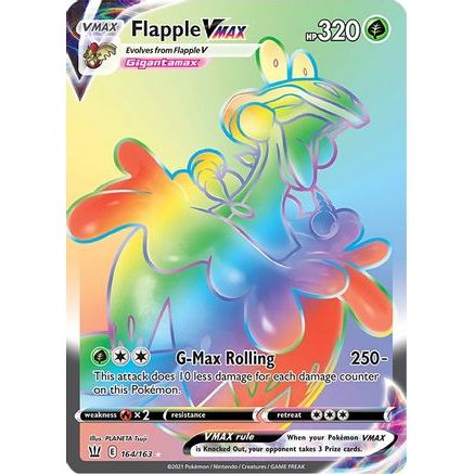 Flapple VMAX (Secret) 164/163 - SWSH05 Battle Styles Holofoil