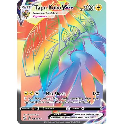 Tapu Koko VMAX (Secret) 166/163 - SWSH05 Battle Styles Holofoil