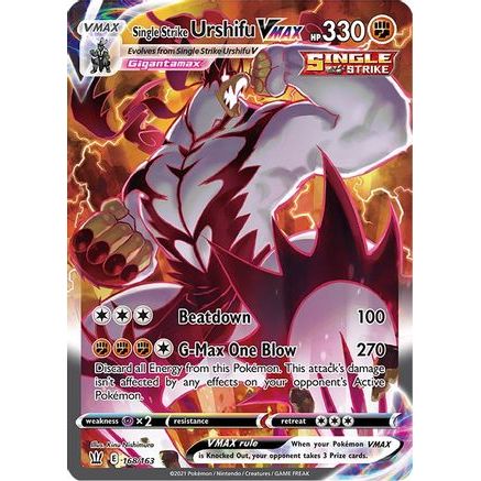 Single Strike Urshifu VMAX (Alternate Art Secret) 168/163 - SWSH05 Battle Styles Holofoil