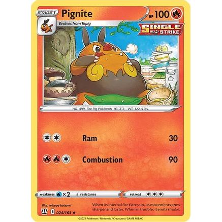 Pignite 24/163 - SWSH05 Battle Styles Reverse Holofoil