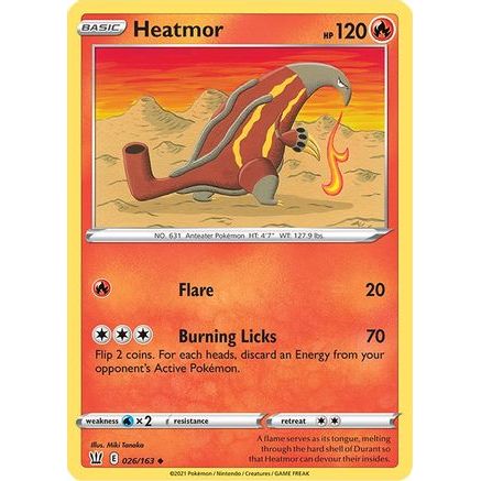 Heatmor 26/163 - SWSH05 Battle Styles Reverse Holofoil