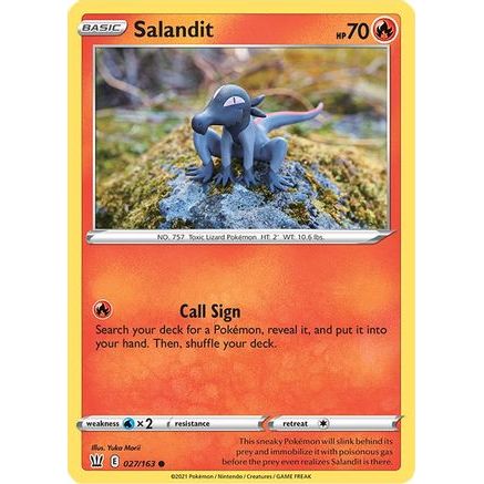 Salandit 27/163 - SWSH05 Battle Styles Reverse Holofoil