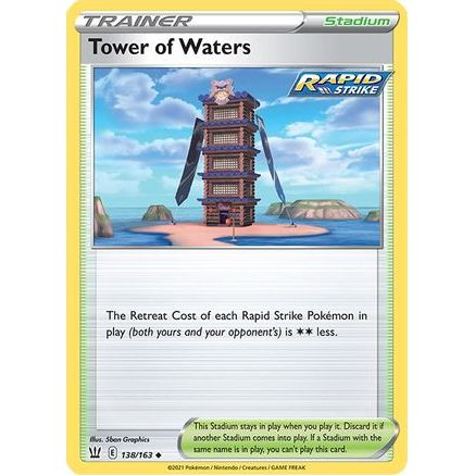 Tower of Waters 138/163 - SWSH05 Battle Styles Reverse Holofoil