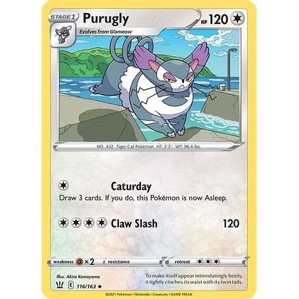 Purugly 116/163 - SWSH05 Battle Styles Reverse Holofoil