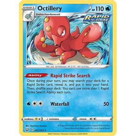 Octillery 37/163 - SWSH05 Battle Styles Holofoil