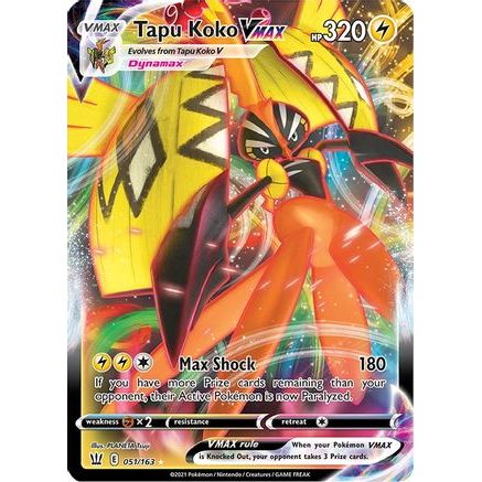 Tapu Koko VMAX 51/163 - SWSH05 Battle Styles Holofoil