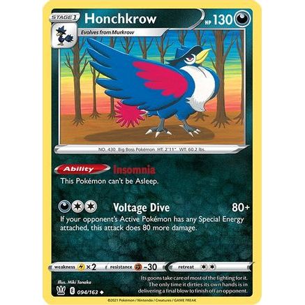 Honchkrow 94/163 - SWSH05 Battle Styles Reverse Holofoil