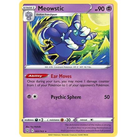 Meowstic 61/163 - SWSH05 Battle Styles Reverse Holofoil