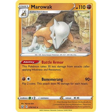 Marowak 70/163 - SWSH05 Battle Styles Reverse Holofoil