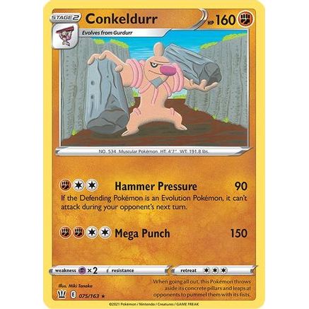 Conkeldurr 75/163 - SWSH05 Battle Styles Reverse Holofoil