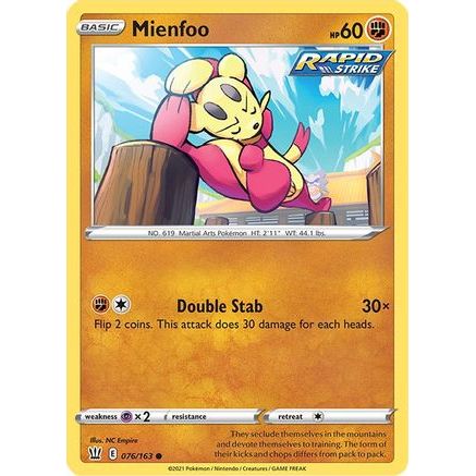 Mienfoo 76/163 - SWSH05 Battle Styles