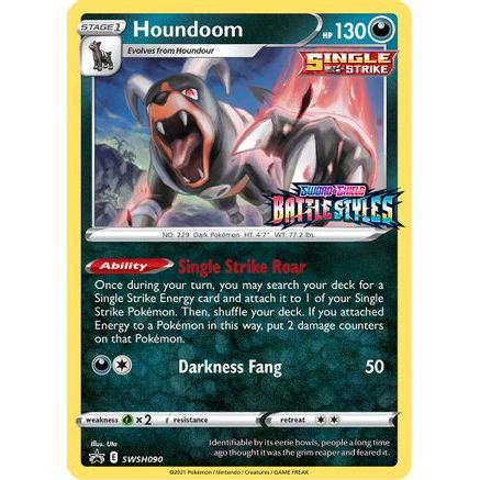 Houndoom - SWSH090 (Prerelease) SWSH090/307 - SWSH Sword & Shield Promo Cards Holofoil