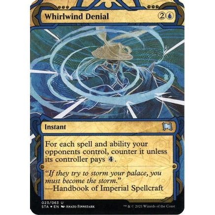 Whirlwind Denial (Foil Etched) (STA-023) - Strixhaven Mystical Archive (Borderless) Foil
