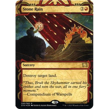 Stone Rain (Foil Etched) (STA-045) - Strixhaven Mystical Archive (Borderless) Foil