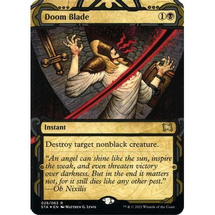 Doom Blade (Foil Etched) (STA-028) - Strixhaven Mystical Archive (Borderless) Foil