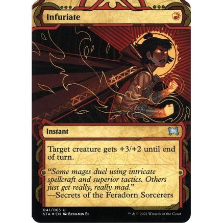Infuriate (Foil Etched) (STA-041) - Strixhaven Mystical Archive (Borderless) Foil