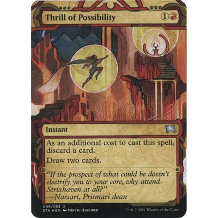 Thrill of Possibility (Foil Etched) (STA-046) - Strixhaven Mystical Archive (Borderless) Foil