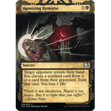 Agonizing Remorse (Foil Etched) (STA-024) - Strixhaven Mystical Archive (Borderless) Foil
