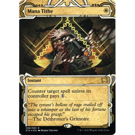 Mana Tithe (Foil Etched) (STA-008) - Strixhaven Mystical Archive (Borderless) Foil
