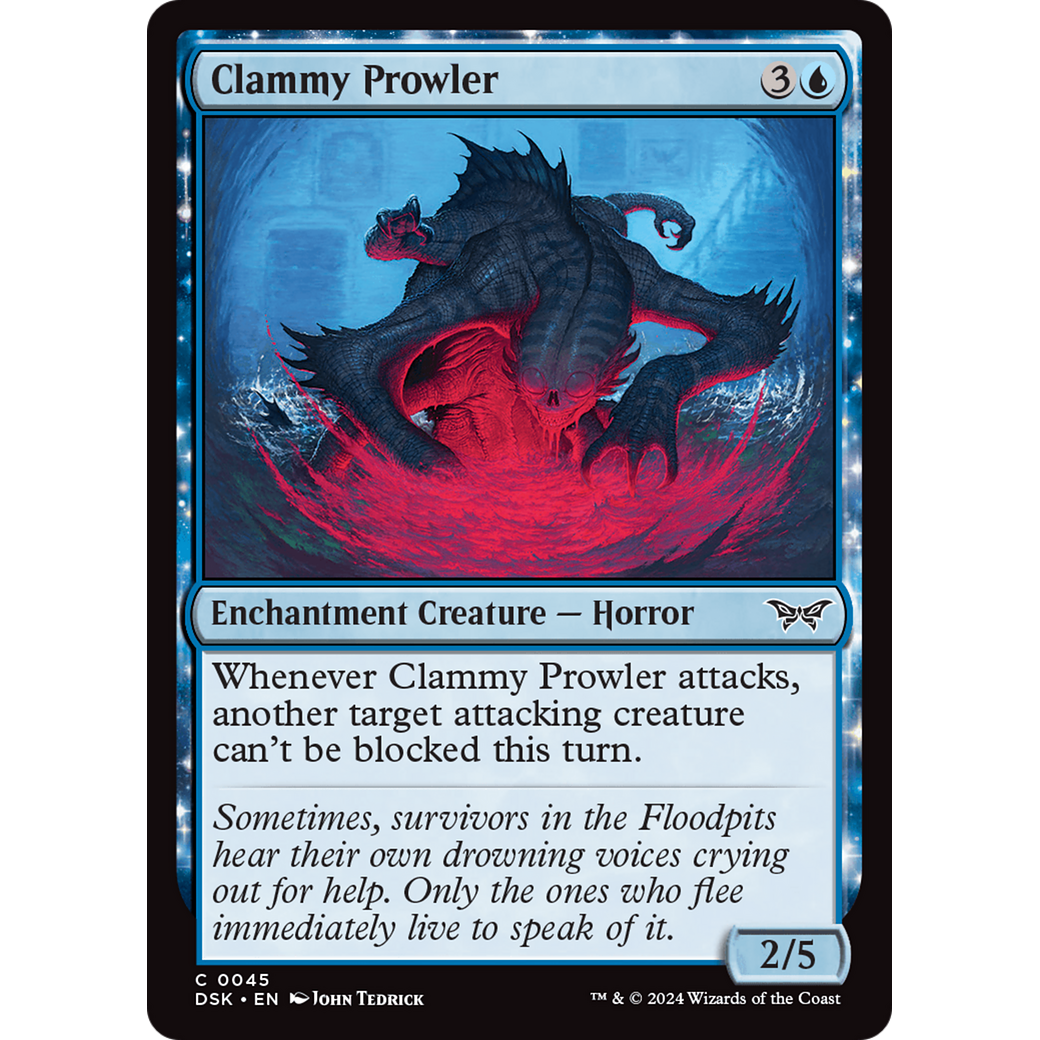 Clammy Prowler (DSK-045) - Duskmourn: House of Horror: (enchantment) Foil