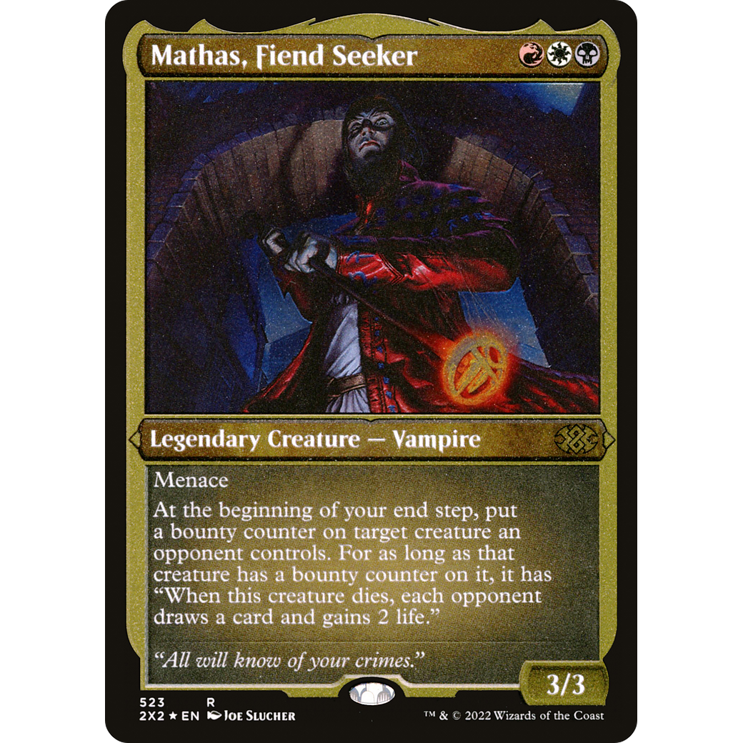Mathas, Fiend Seeker (Foil Etched) (2X2-523) - Double Masters 2022 Foil