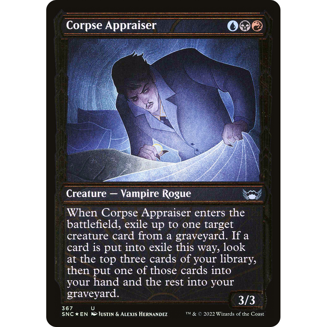 Corpse Appraiser (Gilded Foil) (SNC-367) - Streets of New Capenna: (Showcase) Foil