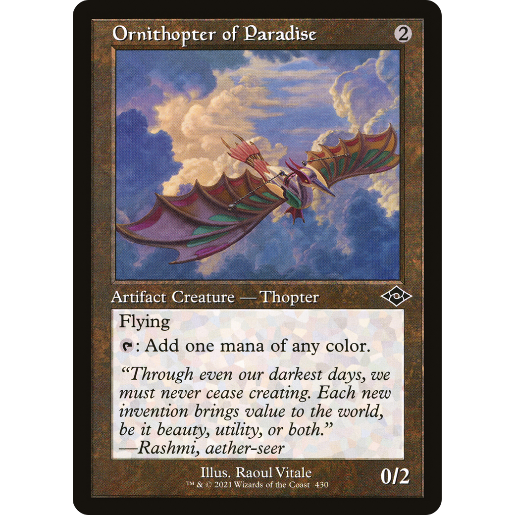 Ornithopter of Paradise (Retro Frame) (MH2-430) - Modern Horizons 2 Foil