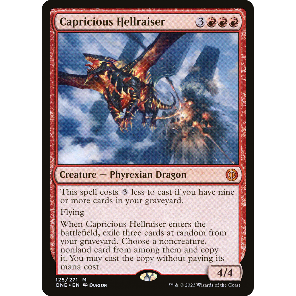 Capricious Hellraiser (ONE-125) - Phyrexia: All Will Be One Foil