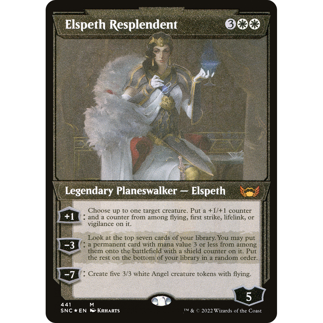 Elspeth Resplendent (Showcase) (Foil Etched) (SNC-441) - Streets of New Capenna: (Showcase) Foil