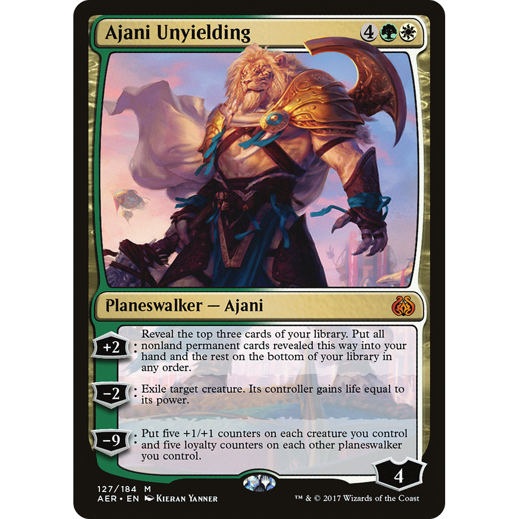Ajani Unyielding (AER-127) - Aether Revolt Foil