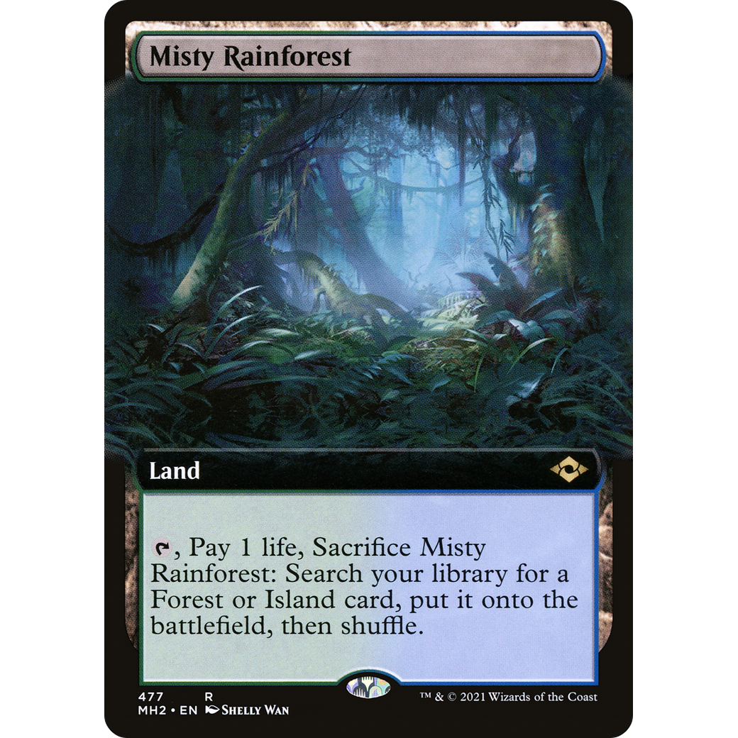 Misty Rainforest (MH2-477) - Modern Horizons 2: (Extended Art) Foil