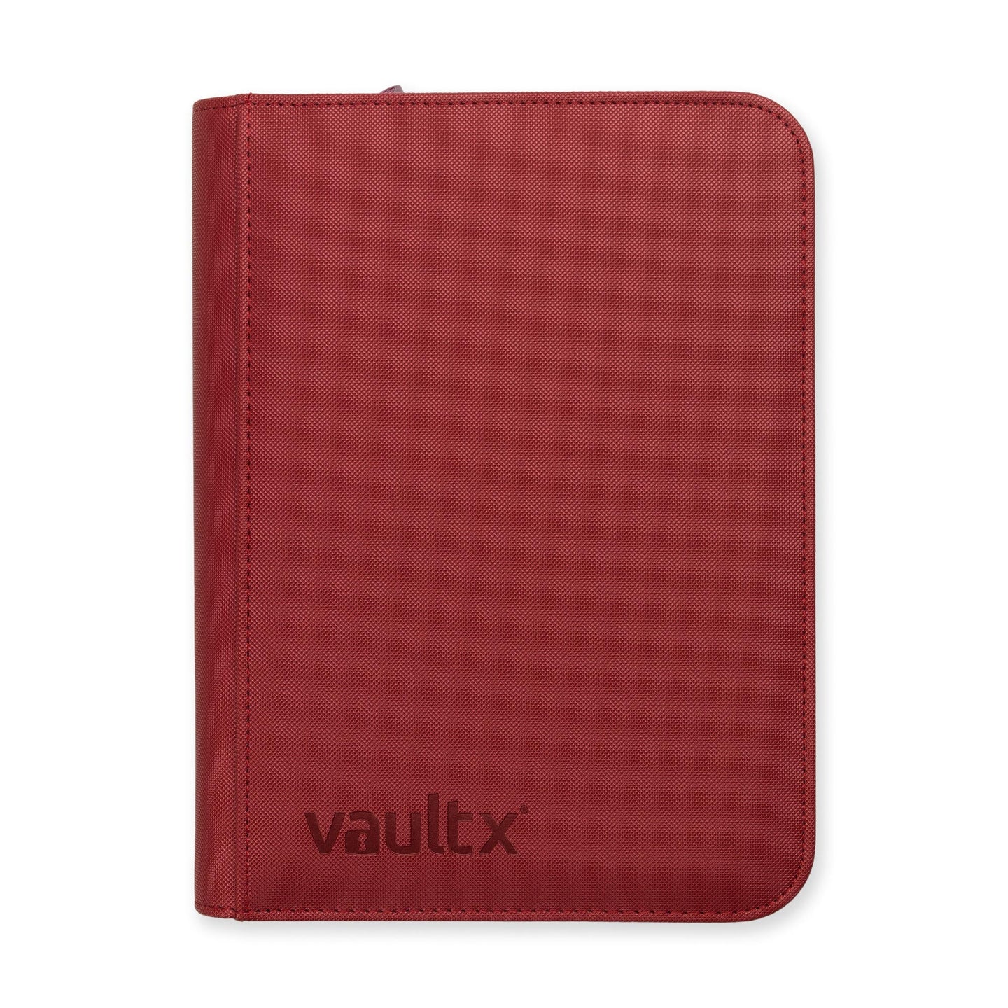 Vault X Metallic Red 4-Pocket Exo-Tec Zip Binder