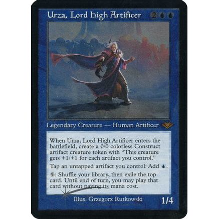 Urza, Lord High Artificer (Retro Frame) (Foil Etched) (MH1-011) - Modern Horizons Foil