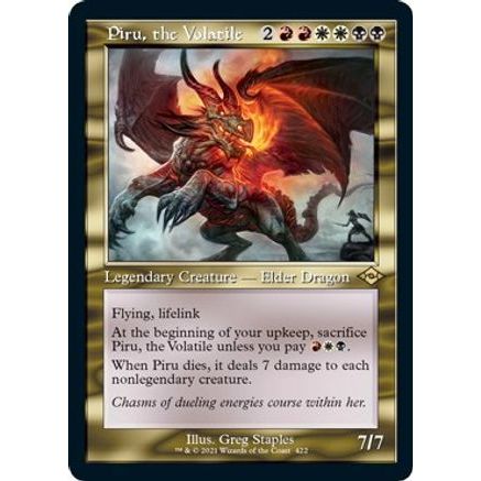 Piru, the Volatile (Retro Frame) (Foil Etched) (MH2-422) - Modern Horizons 2 Foil