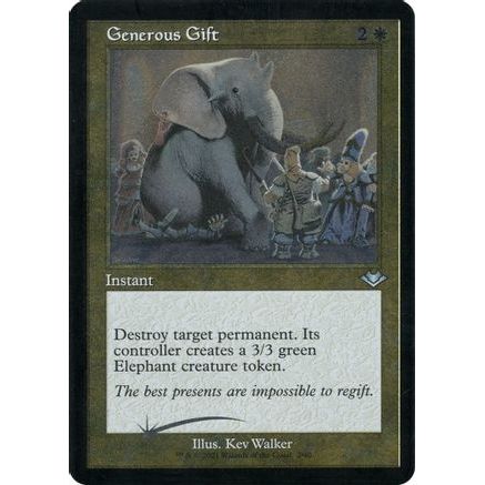 Generous Gift (Retro Frame) (Foil Etched) (MH1-002) - Modern Horizons Foil