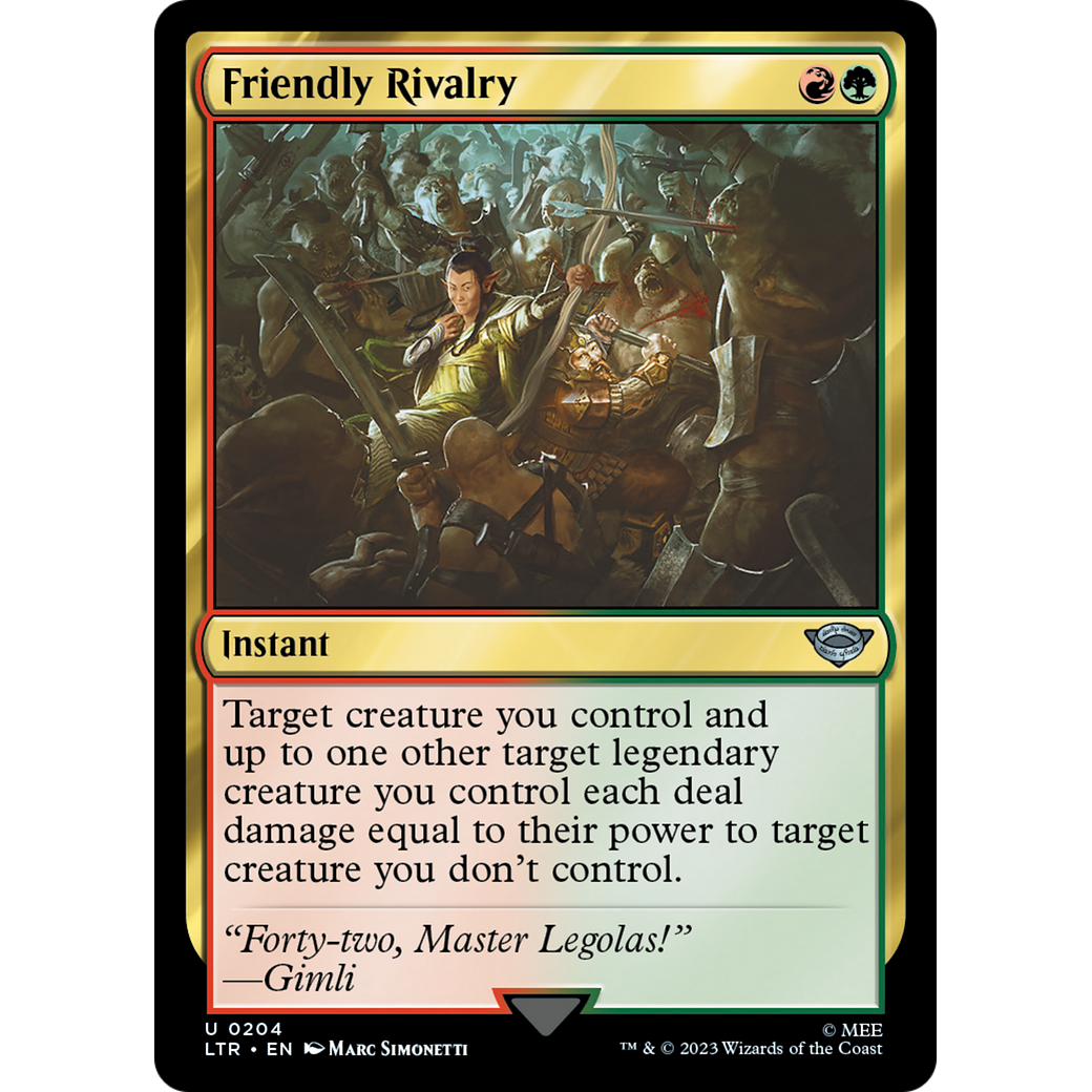 Friendly Rivalry (LTR-204) - The Lord of the Rings: Tales of Middle-earth Foil
