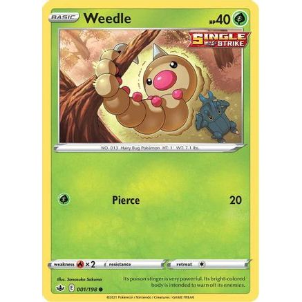 Weedle 1/198 - SWSH06 Chilling Reign Reverse Holofoil