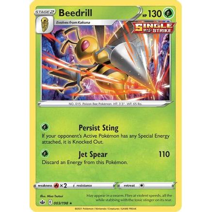 Beedrill 3/198 - SWSH06 Chilling Reign Reverse Holofoil