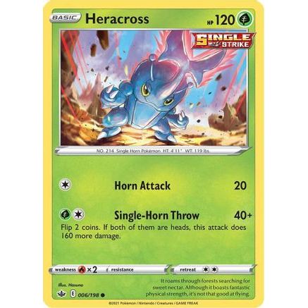 Heracross 6/198 - SWSH06 Chilling Reign Reverse Holofoil