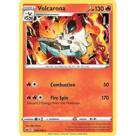 Volcarona 24/198 - SWSH06 Chilling Reign Reverse Holofoil