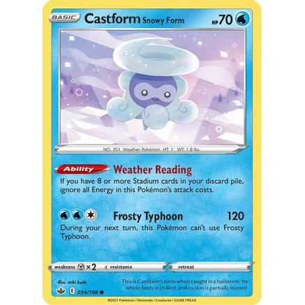 Castform Snowy Form 34/198 - SWSH06 Chilling Reign