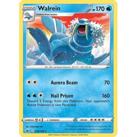 Walrein 39/198 - SWSH06 Chilling Reign