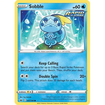 Sobble 41/198 - SWSH06 Chilling Reign Reverse Holofoil