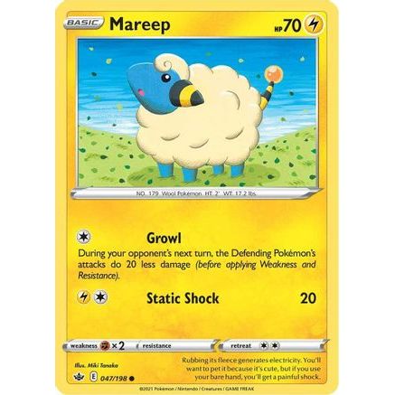 Mareep 47/198 - SWSH06 Chilling Reign Reverse Holofoil