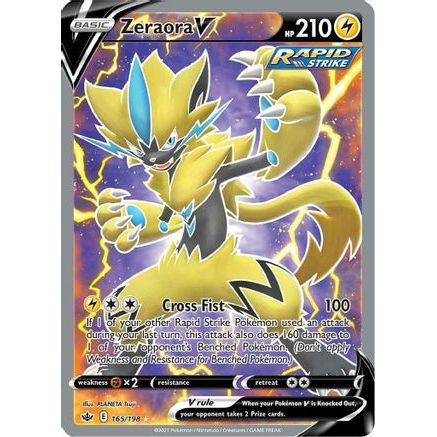 Zeraora V (Full Art) 165/198 - SWSH06 Chilling Reign Holofoil